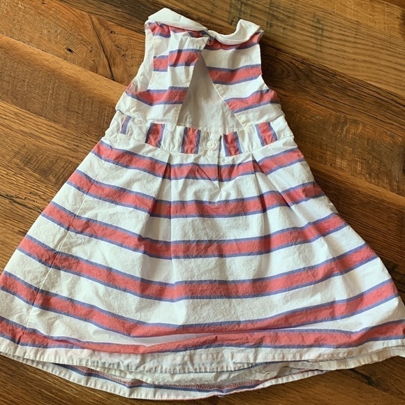Janie and Jack Red and Blue Pleated Sundress - Picture 6 of 9